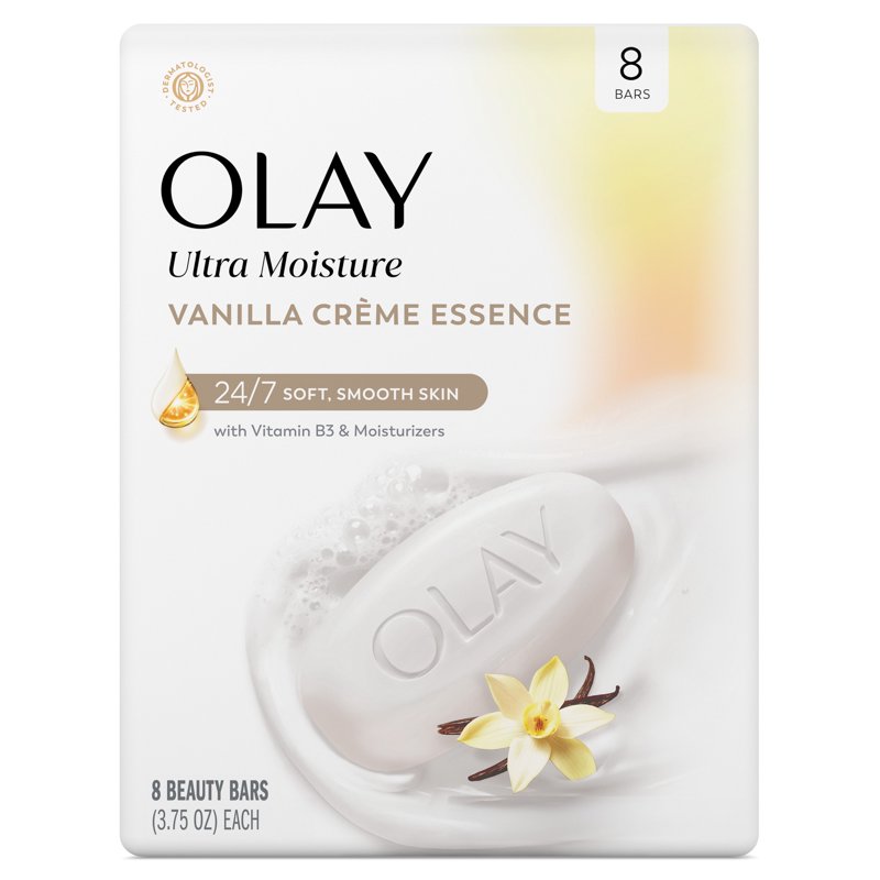 Olay Ultra Moisture Beauty Bar with Vanilla Creme, Vitamin B3 & Moisturizers