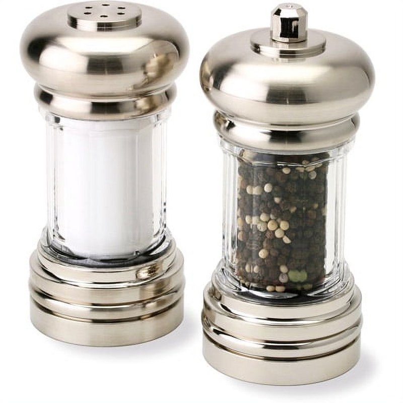 Maxwell 6" Salt and Pepper Mill Set - Walnut Glass Shaker