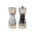 Salt and Pepper Mill Set - Chrome Plated, 2.4" Diameter