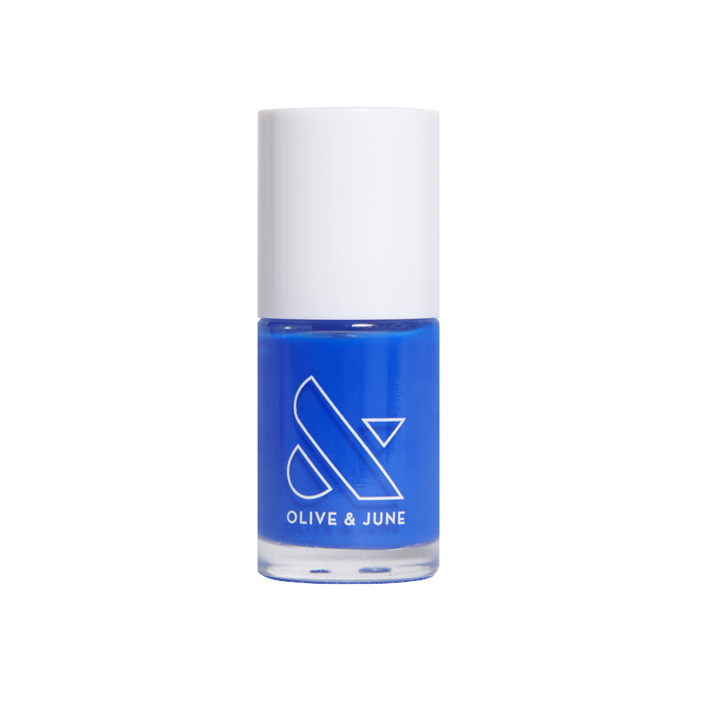 Long-Lasting Bright Blue Nail Polish - 15-Free Vegan Gel-Like Formula