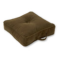 Sage Green Square Floor Pillow 21 Inch Microfiber Cushion by Greendale Home Fashions