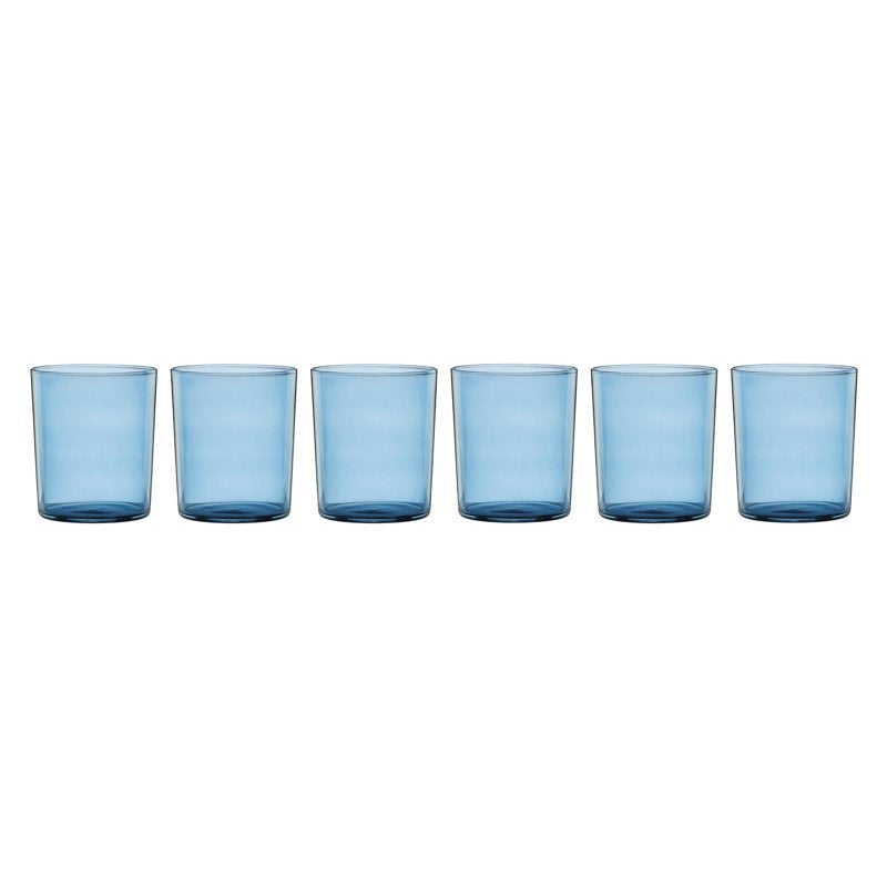 16 oz Stackable Blue Glasses - Set of 6