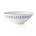 48 Oz Round White Stoneware Serving Bowl - Artisanal Stripe