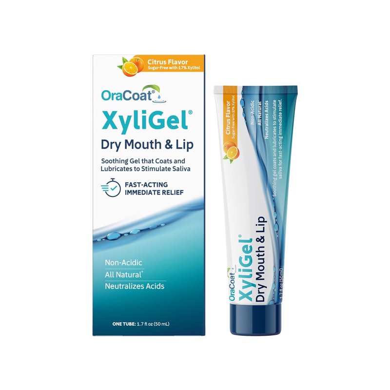 Dry Mouth & Lip Soothing Gel, Xylitol Moisturizing Relief, Citrus, 1.7 Fl Oz