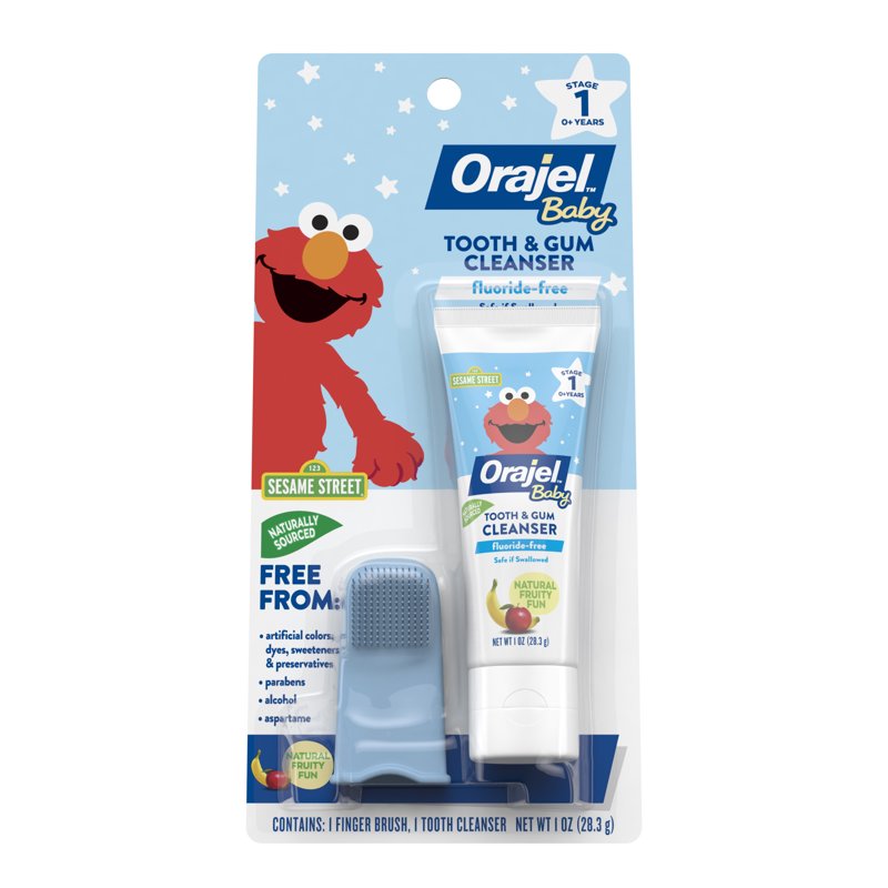 Baby Tooth and Gum Cleanser with Finger Brush - Fluoride-Free 1oz