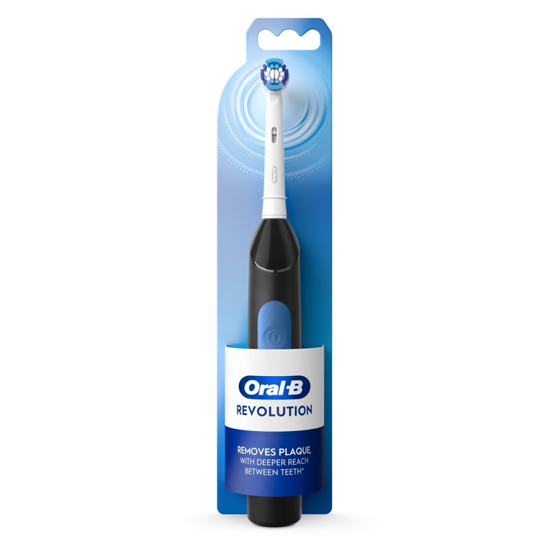 Battery Powered Electric Toothbrush with Compact Head - Black