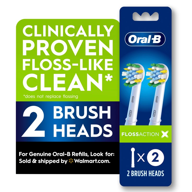 FlossAction Replacement Brush Heads - 2 Count