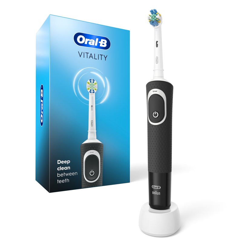 Rechargeable Electric Toothbrush with 2-Minute Timer, Black