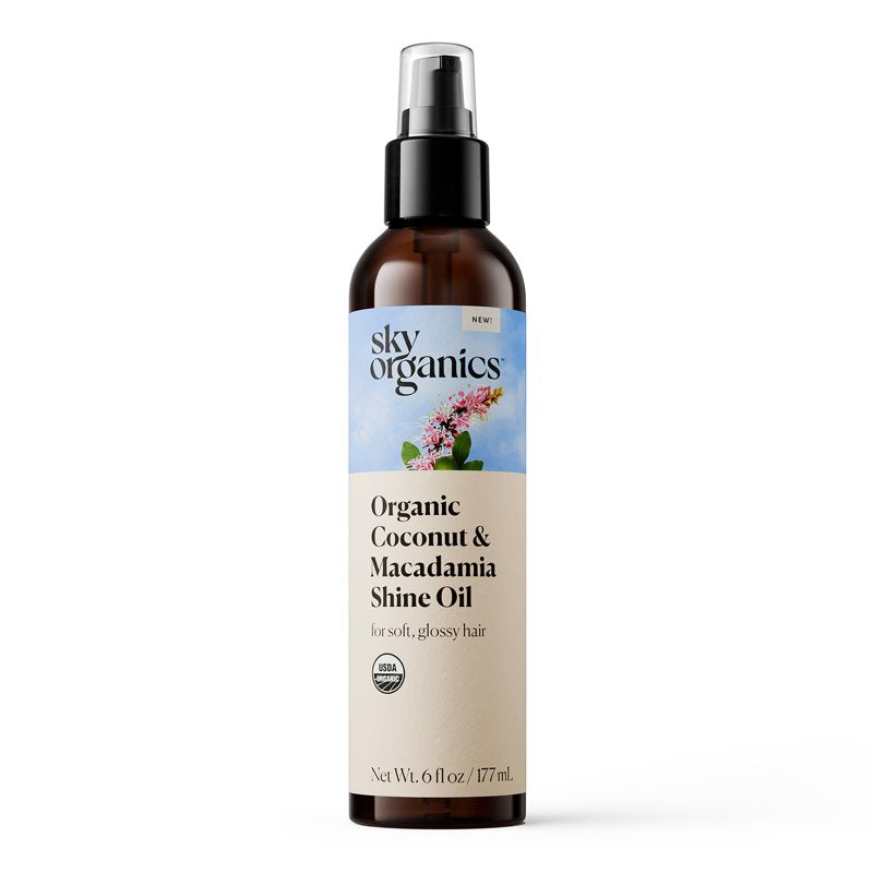 Organic Coconut & Macadamia Hair Shine Oil - 6 fl oz