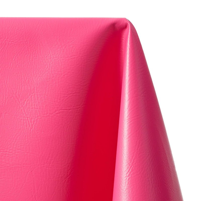 Fuchsia Vinyl Faux Leather Fabric by the Yard - 54 Inch Wide, Animal-Friendly Craft Material - Variation Pink