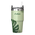 20 Oz Stainless Steel Insulated Tumbler with Straw - Tropical Green
