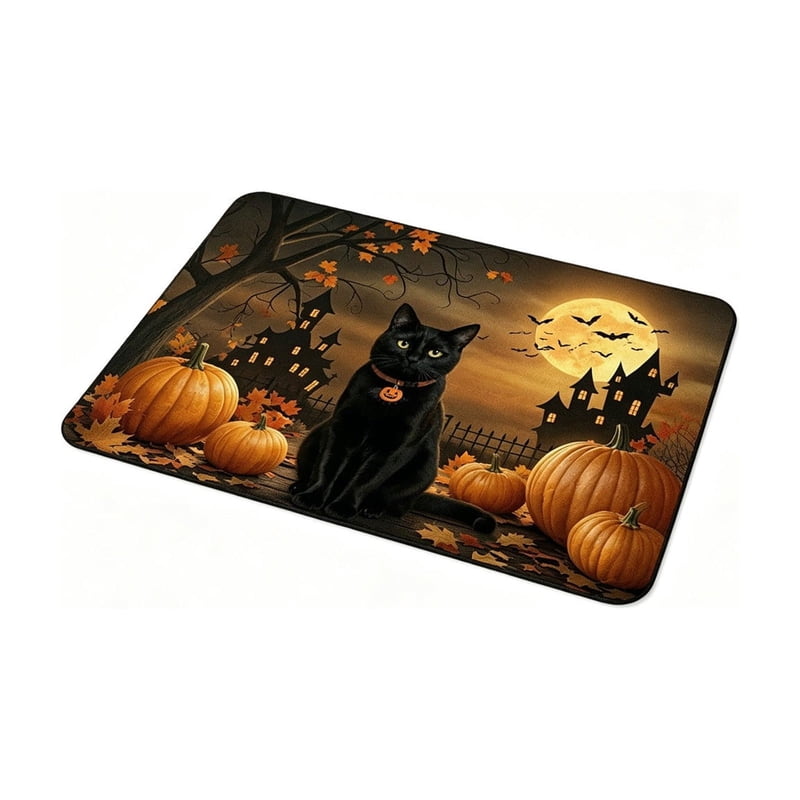 Halloween Theme Doormat V - Non-Slip Absorbent Front Door Mat, 15.8x23.6 Inch