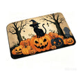 Halloween Doormat - Pumpkin Ghost Print Non-Slip Absorbent Entryway Rug - OutmaxHome