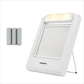 5.5-Inch Travel Makeup Mirror with 5X Magnification and Warm LED Lights