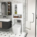 Over Toilet Storage Cabinet with 2 Doors & Adjustable Shelves - White Bathroom Organizer