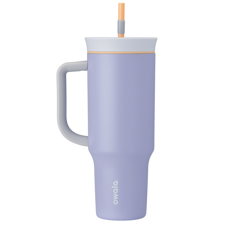 40oz Stainless Steel Tumbler - Light Purple, Insulated with 2-in-1 Lid