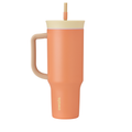 40oz Stainless Steel Tumbler - Salmon Color, Sip or Swig Lid