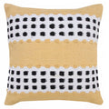 Ox Bay 20x20 Hand-Woven Organic Cotton Pillow Cover - Yellow & Black Stripe