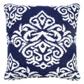 Ox Bay Blue White Medallion Cotton Blend Pillow Cover 20x20 - Indigo Variation