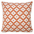Harlow Hill 20x20 Orange & White Geometric Cotton Blend Throw Pillow Cover