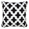 Ox Bay 20x20 Inch Black White Cotton Blend Pillow Cover - Trellis Design