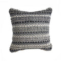 Black/Gray Striped Cotton Blend Throw Pillow - 18x18 Inch Adult Decor - Variation of THIS listing