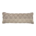Ox Bay Miles 14x36 Inch Gray Tan Geometric Cotton Throw Pillow - Handmade
