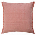 Ox Bay Nellie 20x20 Pink Fringed Cotton Throw Pillow - Decorative Accent