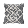 Geometric Diamond Square Throw Pillow - 20 Inch Black and Cream Accent Cushion