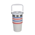 18 oz Stainless Steel Insulated Swivel Tumbler - Red & Blue Stripes