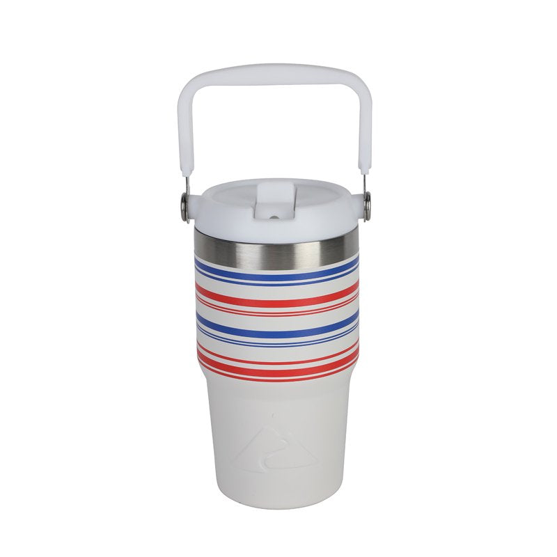 18 oz Stainless Steel Insulated Swivel Tumbler - Red & Blue Stripes