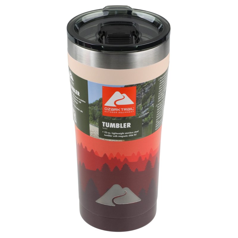 22 oz Stainless Steel Travel Tumbler - Mountain Print