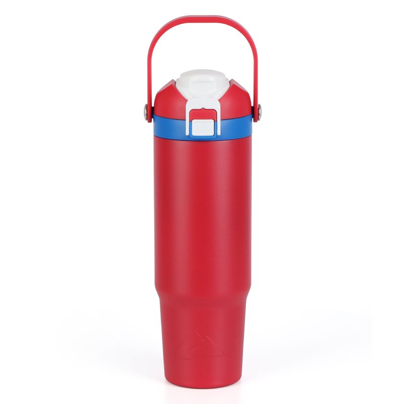 30 oz Stainless Steel Insulated Tumbler with Dual Lid - Red