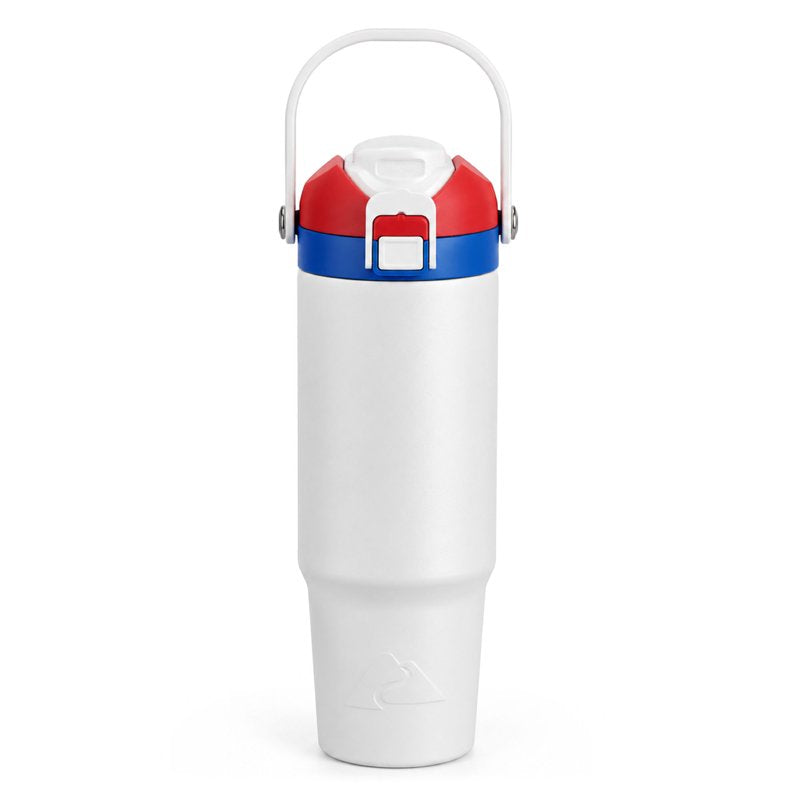 30 oz Stainless Steel Tumbler with Dual Sip & Chug Lid - White