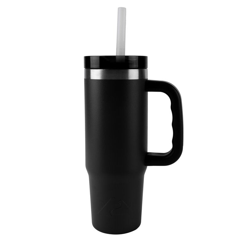 30 oz Stainless Steel Insulated Tumbler with Handle - Rich Black