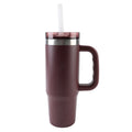 30 oz Insulated Stainless Steel Tumbler with Handle - Maroon