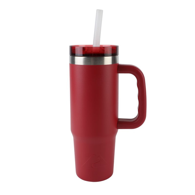 30 oz Stainless Steel Insulated Tumbler with Handle - Red