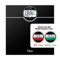 Black Body Weight Scale with BMI & BMR - 440 lbs Capacity, Weight Change Detection
