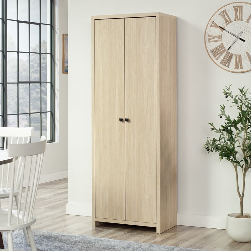2-Door Pantry Cabinet with Adjustable Shelves - Spring Pine Finish