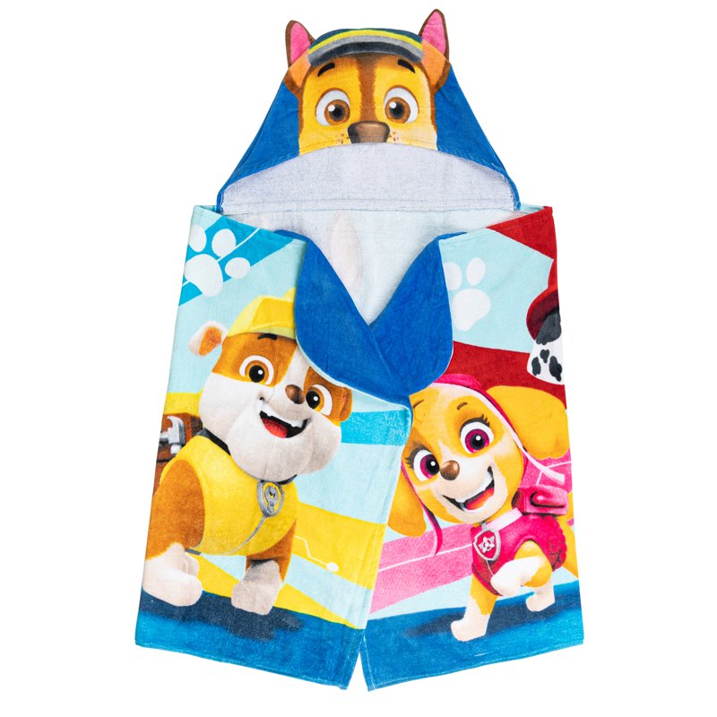 Kids Paw Patrol Chase Hooded Towel - Soft Cotton Bath & Beach Towel