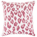 Pink Leopard Print Decorative Pillow - 18x18 Inch Square Accent Cushion - Pink