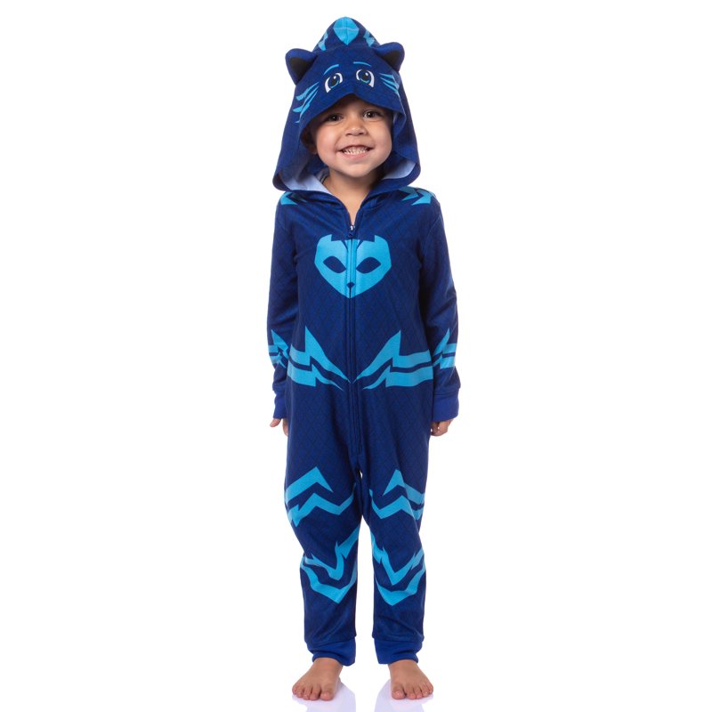 Blue Toddler PJ Masks Costume Pajama Set - 3T Gekko, Catboy, Owlette