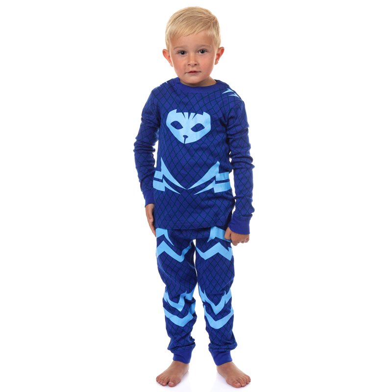 Blue Toddler Girls Boys PJ Masks Catboy Costume Pajama Set - 3T