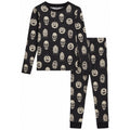 Halloween Boys Pajama Set - Glow-in-the-Dark Skeleton & Pumpkin 2T-12 - Black Skeleton 3T