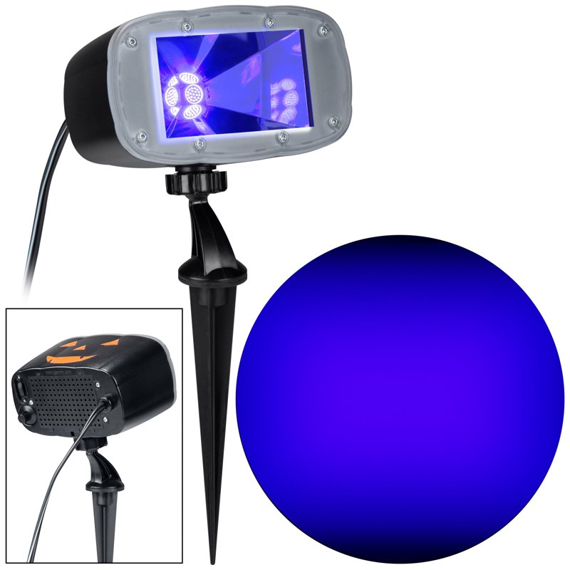 LED Flood Light with 2-Way Switch for Halloween Holiday Decor Black