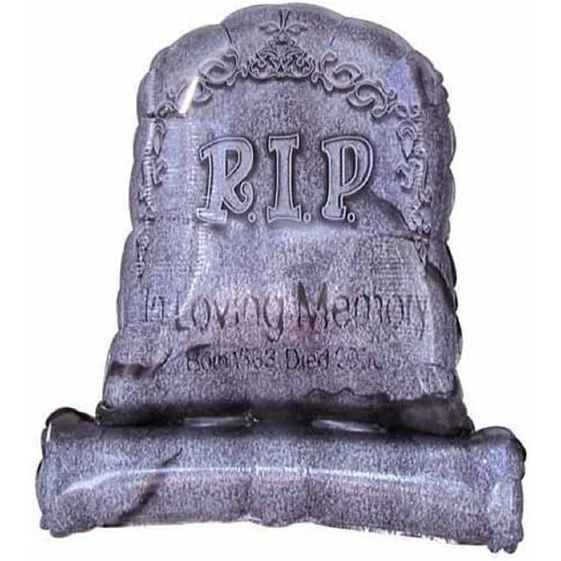 Halloween Tombstone Balloon RIP In Loving Memory 30in Mylar Balloon - Package of 1 - Halloween Party Supplies