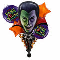 Halloween Dracula Balloon Bouquet - 5pc Mylar Balloon Set for Party Decorations