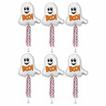 Halloween Ghost Balloon Set - Pre-Inflated 11 Inch Spooky Decorations, 6 Pack - Boo Ghostie Variation