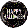 PMU Halloween "Happy Halloween" Sprinkle 18in Mylar-Foil Balloon (25/pkg) Pkg/1