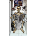 PMU 3-Piece Halloween Bathroom Door Cover Set - Skeleton and Spooky Decor